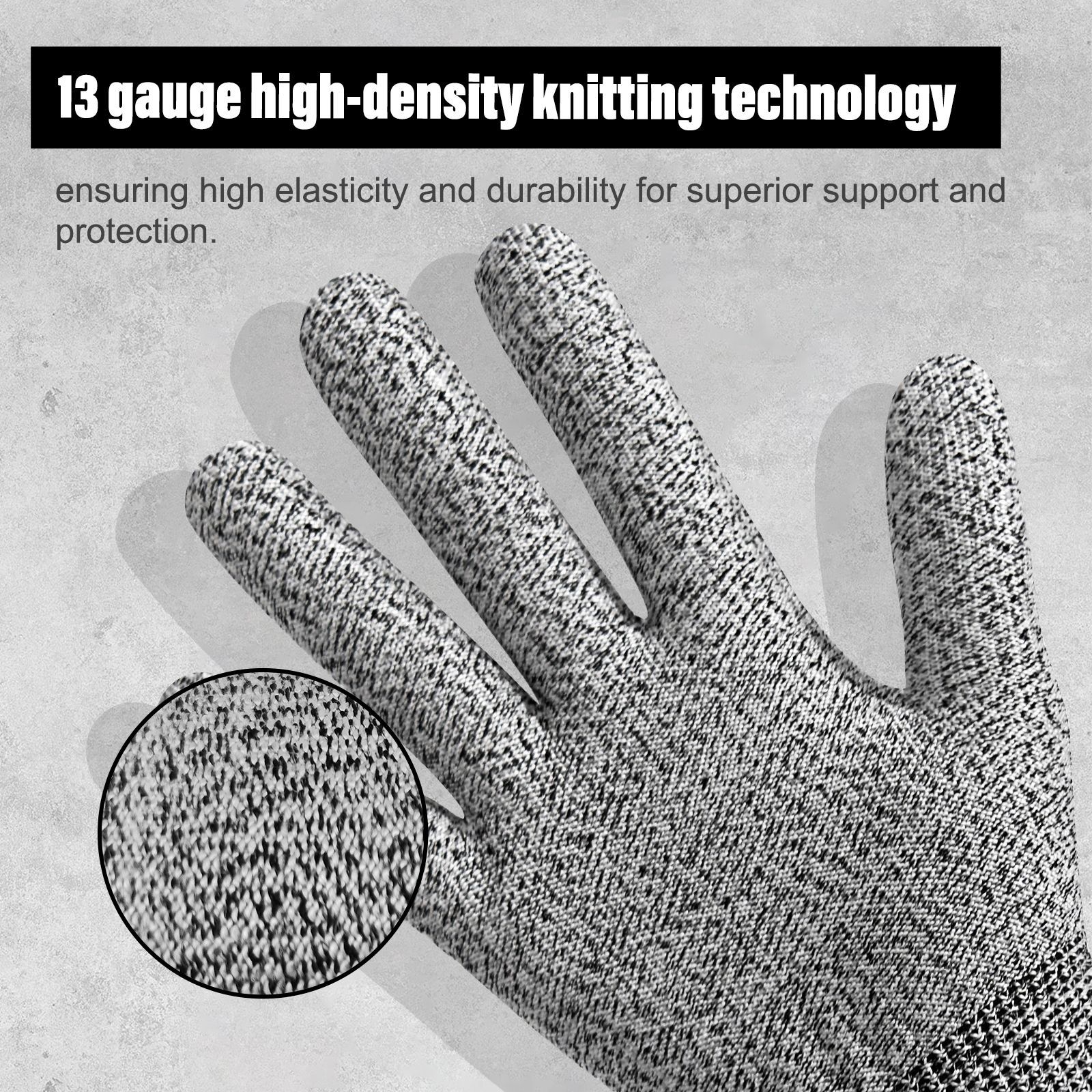 13针HPPE手套防切割护臂套4级防切割袖套防护手套护腕防划伤