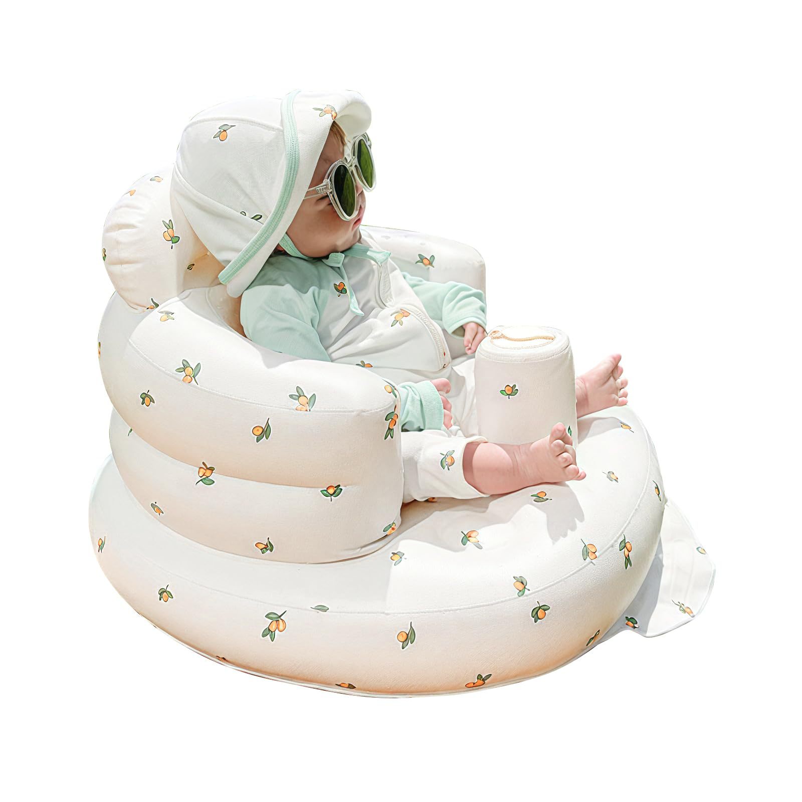 Silla inflable eléctrica para bebés 2026 en stock, asiento de aprendizaje para bebés, cojín para practicar sentarse, taburete de baño, sofá anticaída