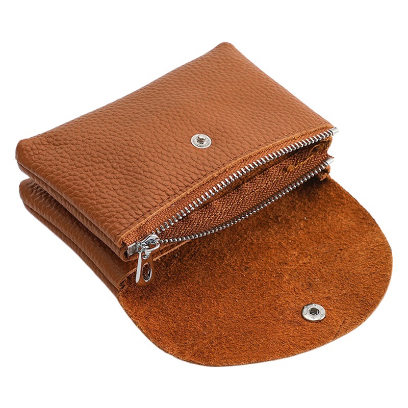 Monedero de cuero simple de las mujeres monedero multi-funcional titular de la tarjeta de gran capacidad de las mujeres de cuero suave