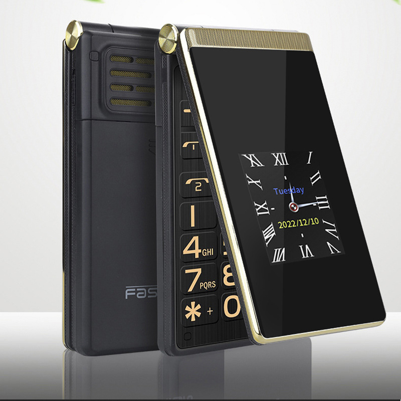 M1 Cross-Border Dual-Screen Flip Phone for the Elderly with Large Characters, Loud Buttons, Elderly Phone Function, Standby Long Student Mobile Phone