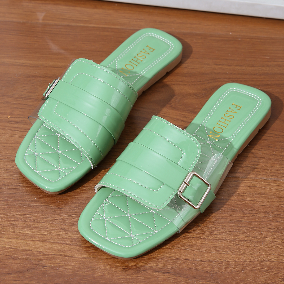 Women's Casual Solid Color Square Toe Slides Slippers display picture 10