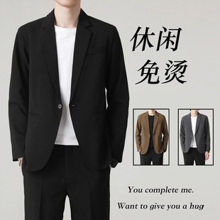 Trendy Drape Blazer Men Korean British Style Fashion High-End Loose Casual Padded Shoulder Jacket Small Suit
