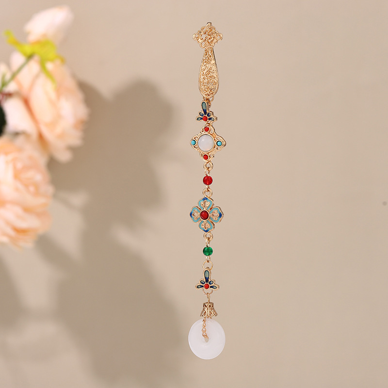 Antigüedades Cheongsam, tendencia nacional, temperamento, temperamento, colgante, broche, ropa de té Hanfu, borlas, retro, maquillaje chino, accesorios para mujeres