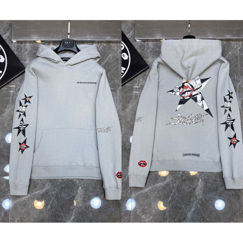 Chrome Heart Hoodie 克罗伈十字架连帽卫衣跨境宽松男女拉链帽衫|undefined