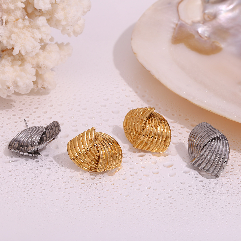 All Seasons Season 18K Gold Plated 316L Stainless Steel C Shape Angel Waterproof Non Tarnish Surgical Steel Vintage Style French Style Drop Earrings Earrings Ear Studs For Women's