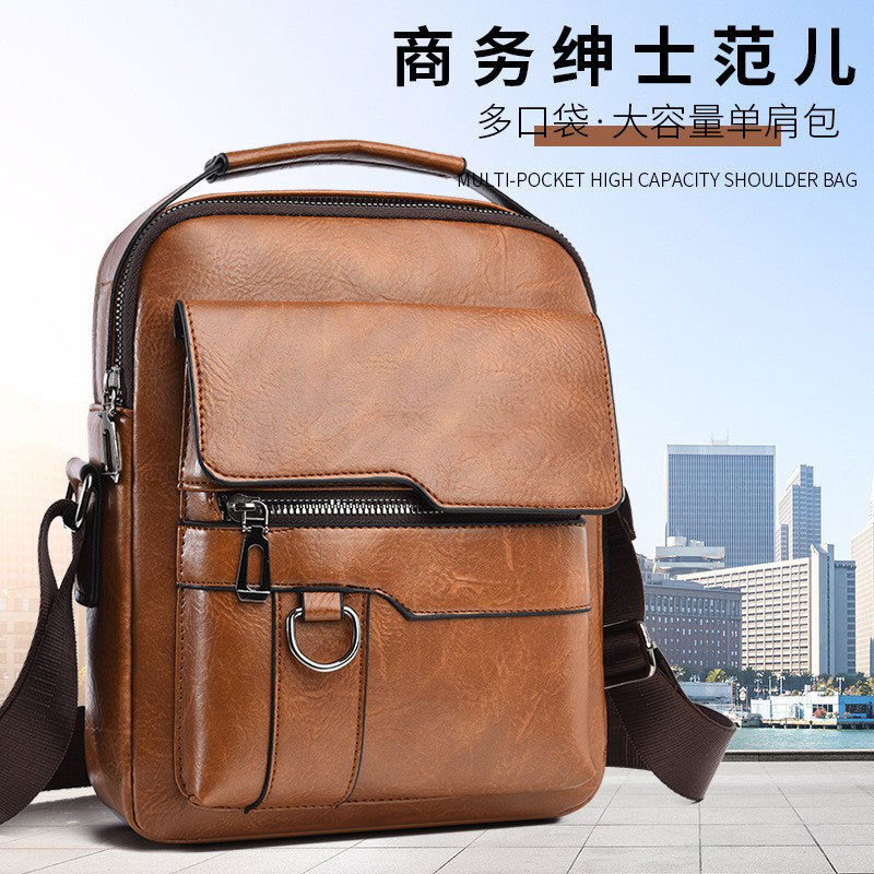 Shoulder Bag Men's High-end High-capacity Men's Bag Business Briefcase Men's Casual Satchel Portable Crossbody Bag
