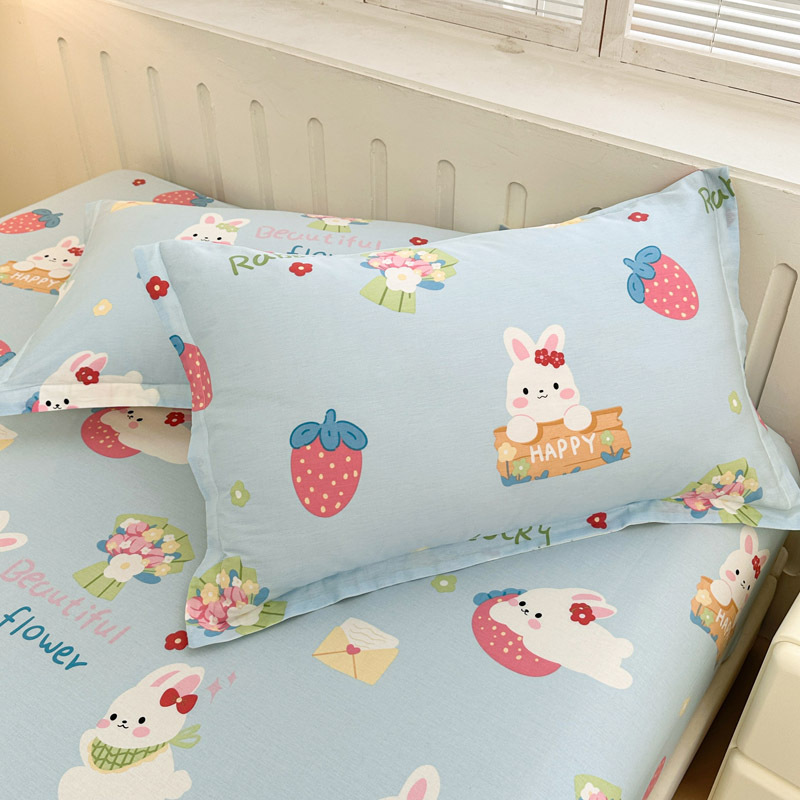 Funda de almohada de algodón de celebridades de Internet Un par de fundas de almohada de algodón 48x74cm Juego completo de fundas de almohada para un solo hogar Funda interior para mujer