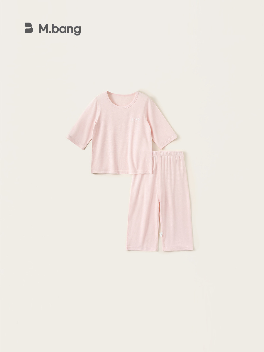 Youbao ropa para niños traje para niños verano nuevo estilo niña ropa de hogar impresa en color sólido pantalones de hogar para niños de dos piezas