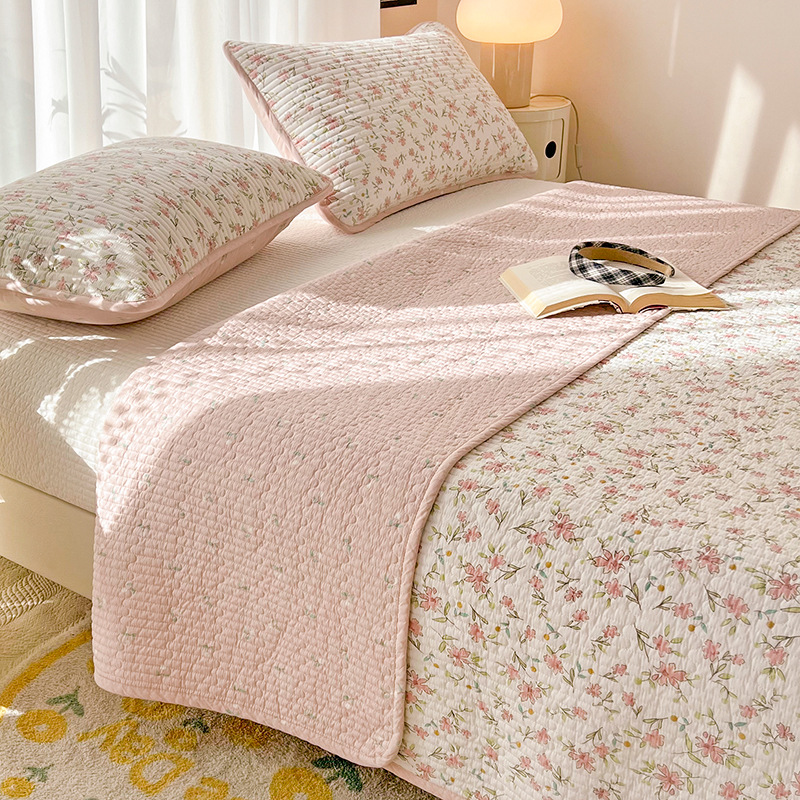 四季通用両面純綿ベッドカバー単品綿キルティング綿畳シーツ三点セット滑り止めパッドシングル