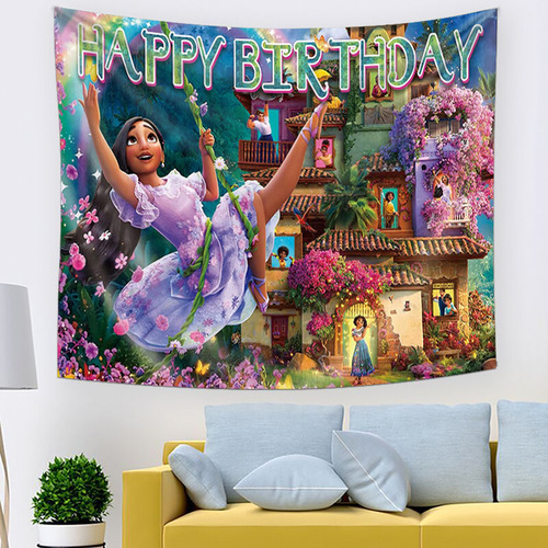 Tapestry cross-border birthday party background cloth cartoon animation pattern tapestry room bedside decoration hanging cloth tapestry