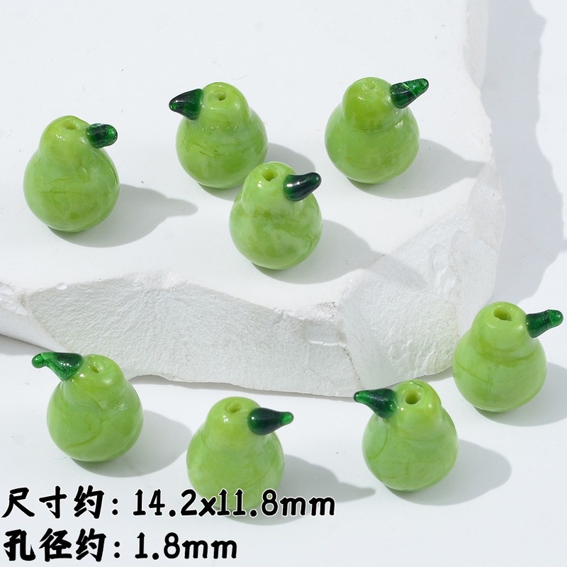 创意琉璃水果散珠 手工diy草莓苹果串珠项链手链饰品材料配件批发|undefined