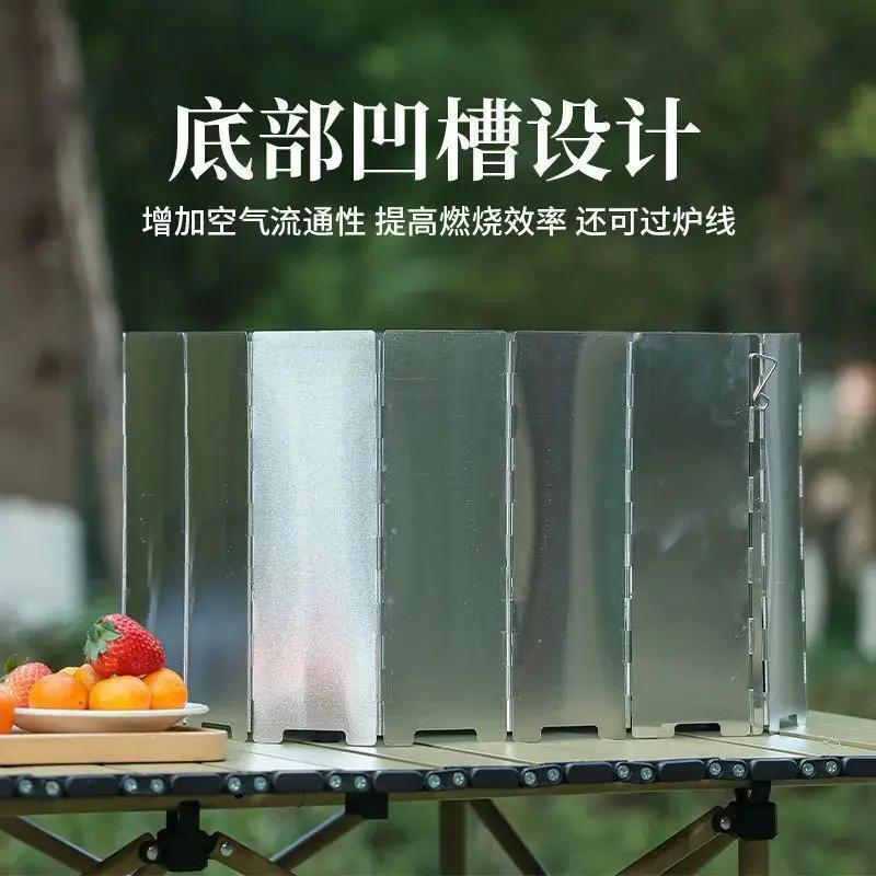 Outdoor stove windproof cover, cassette stove wind shield, stove enclosure, windproof panel for camping
