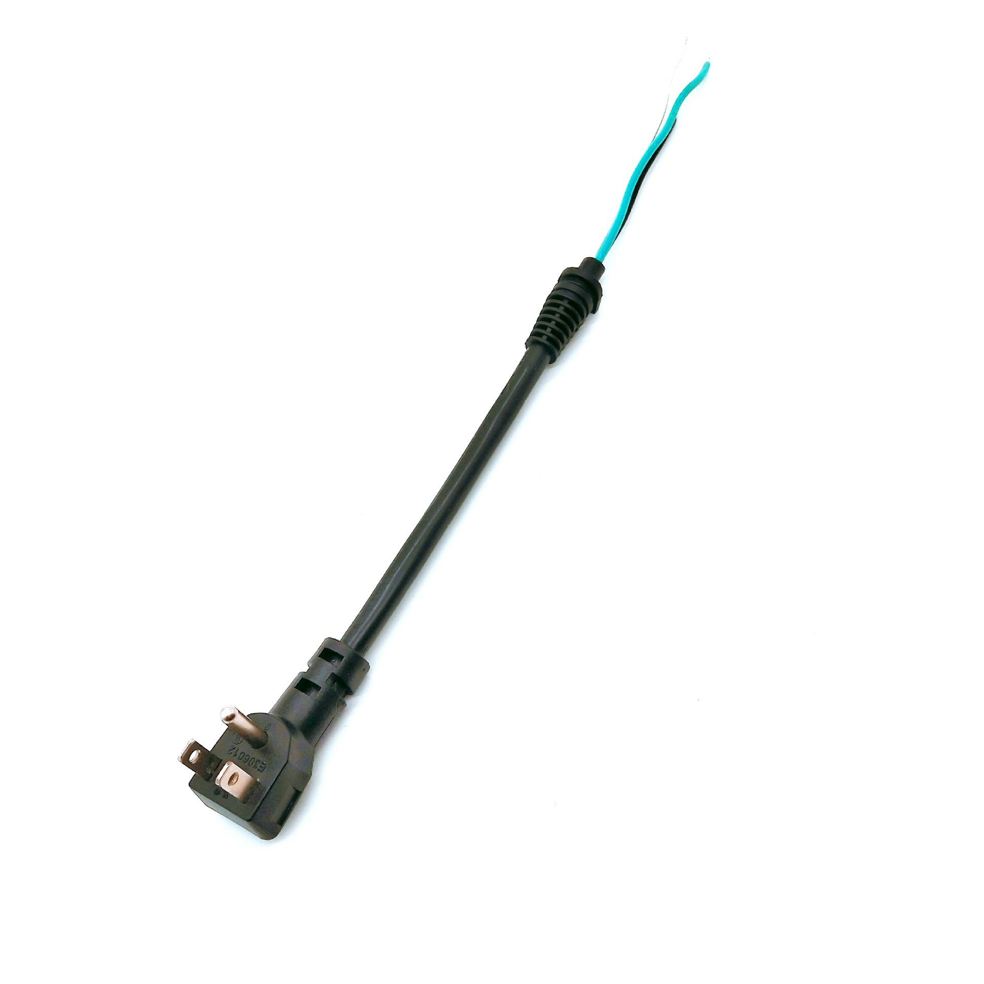 批量供应 美标三芯弯头带SR延长电源线 SJT3x18AWG尾部半剥插头线