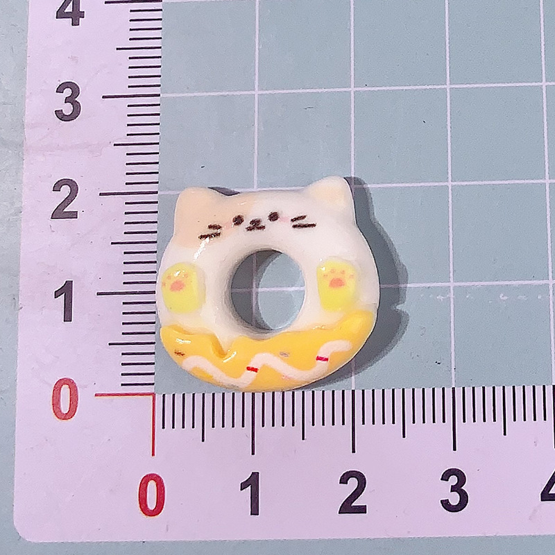 Nuevo animal panda donut diy accesorios de resina adornamiento de cabello cremoso caja de teléfono móvil botón de zapato taza de agua pegatinas hechas a mano