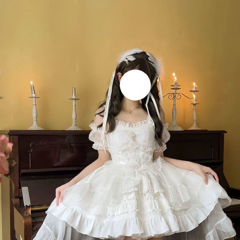 现货设计Lolita洋装jsk吊带连衣裙夏装lo裙|undefined