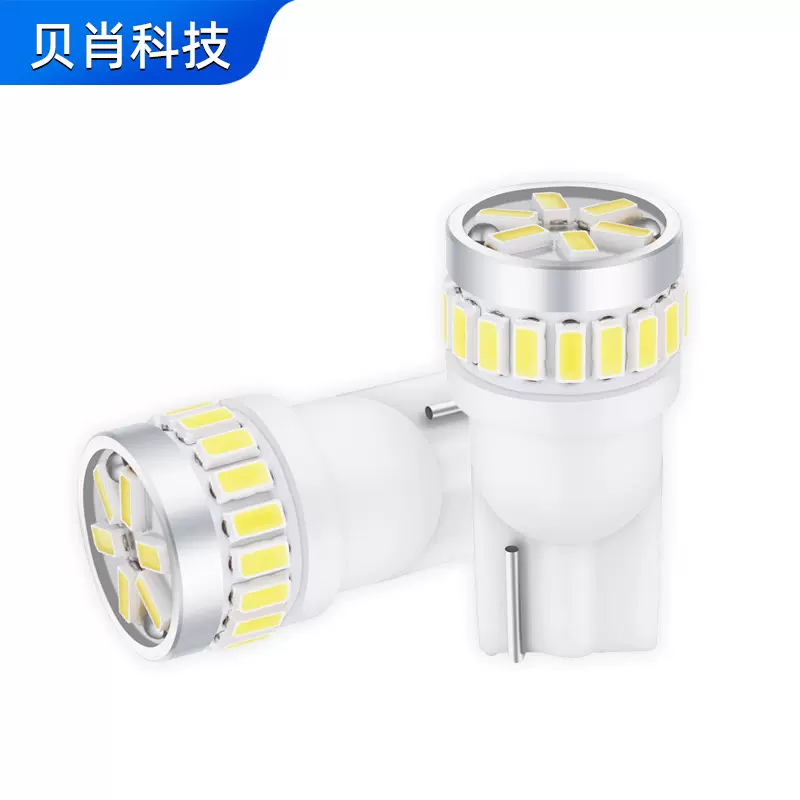 跨境专供新款高亮白光示宽灯12V示宽灯厂家直销3014-24 t10超亮