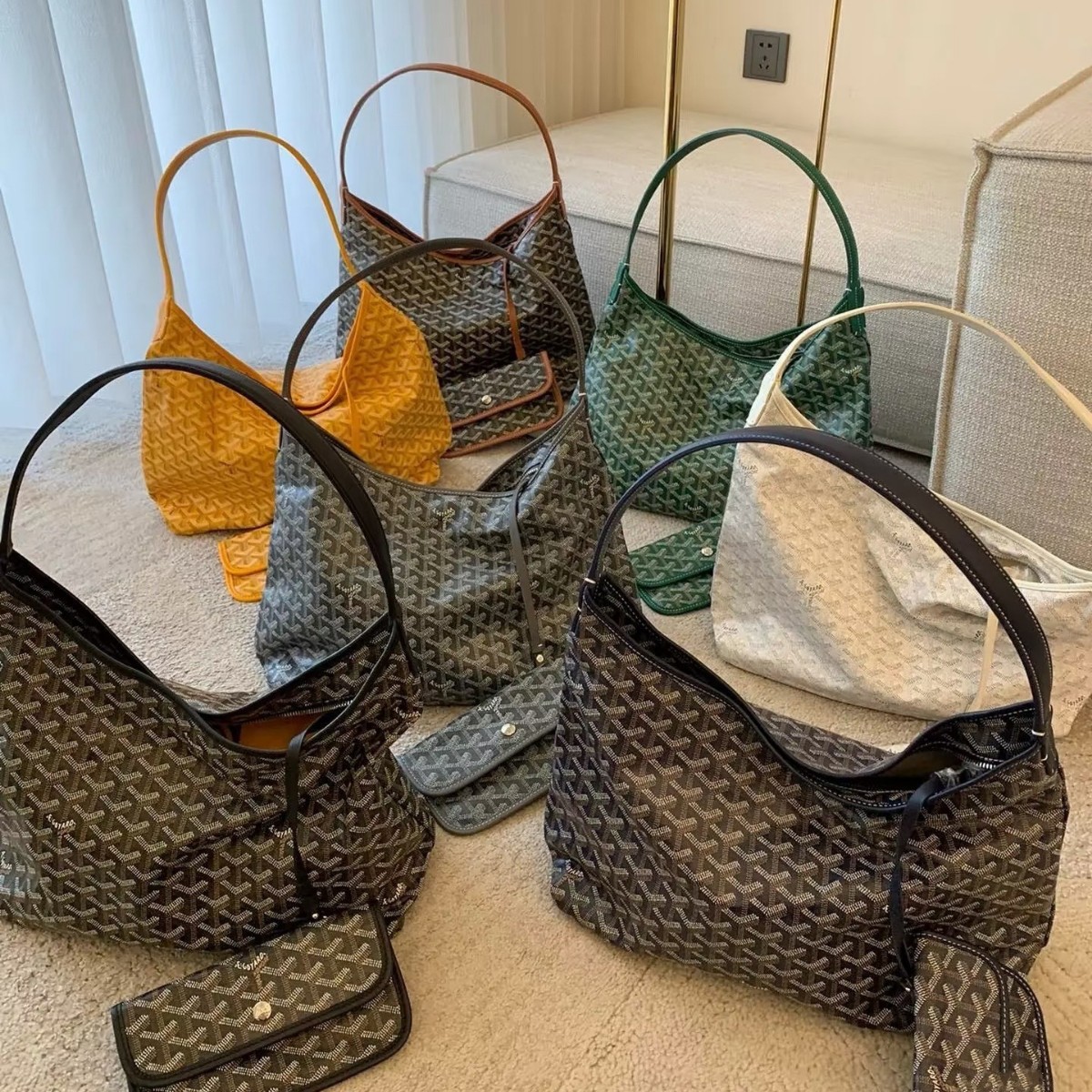 Goyard qadın çantası - böyük tutumlu hobo və tote model