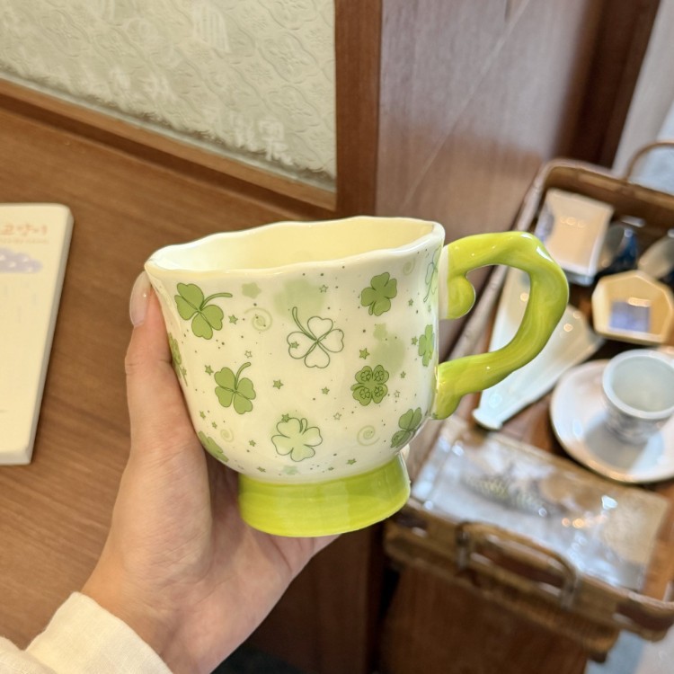 Taza verde de flor triturada 400ml (solo una taza)