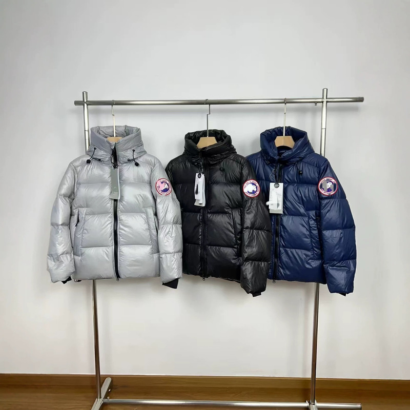 Cross-border winter new high-end version black and red label goose down jacket for men and women, Canadian puff down coat, warm outerwear