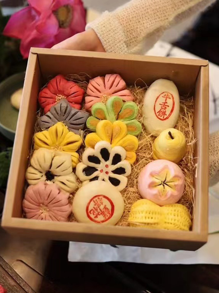 Caja tradicional de pastel de luna de estilo antiguo, papel kraft retro 500g, 1 kg, 4 cápsulas, caja de pasteles, caja de embalaje portátil