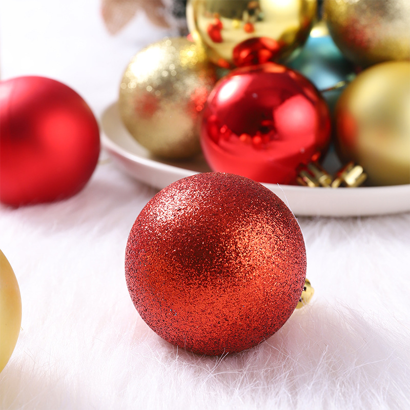 Bola DE LUZ DE Navidad bola de luz galvanoplastia brillante Rosa mate árbol de Navidad colgante Garland ratán bola decorativa 6cm bola de color