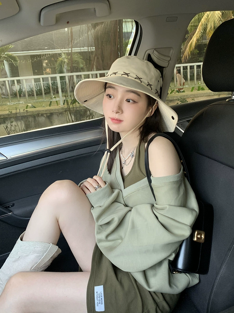 Denim travel climbing sun hat for camping