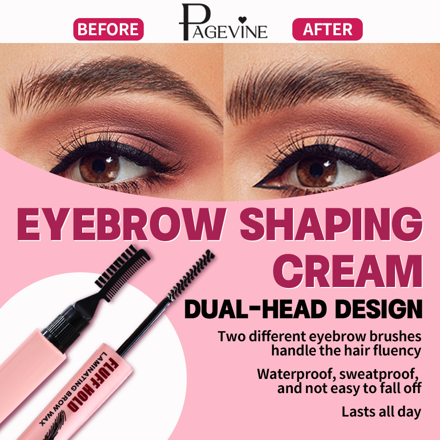 PAGE VINE estereoscópio ceja crema de cejas doble cabeza ceja pein cejas crema de cejas incolor cejas de fijación exclusiva transfronteriza