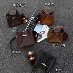2025新款轻奢软皮菜篮子包高级感时尚单肩斜挎包手提水桶包大容量