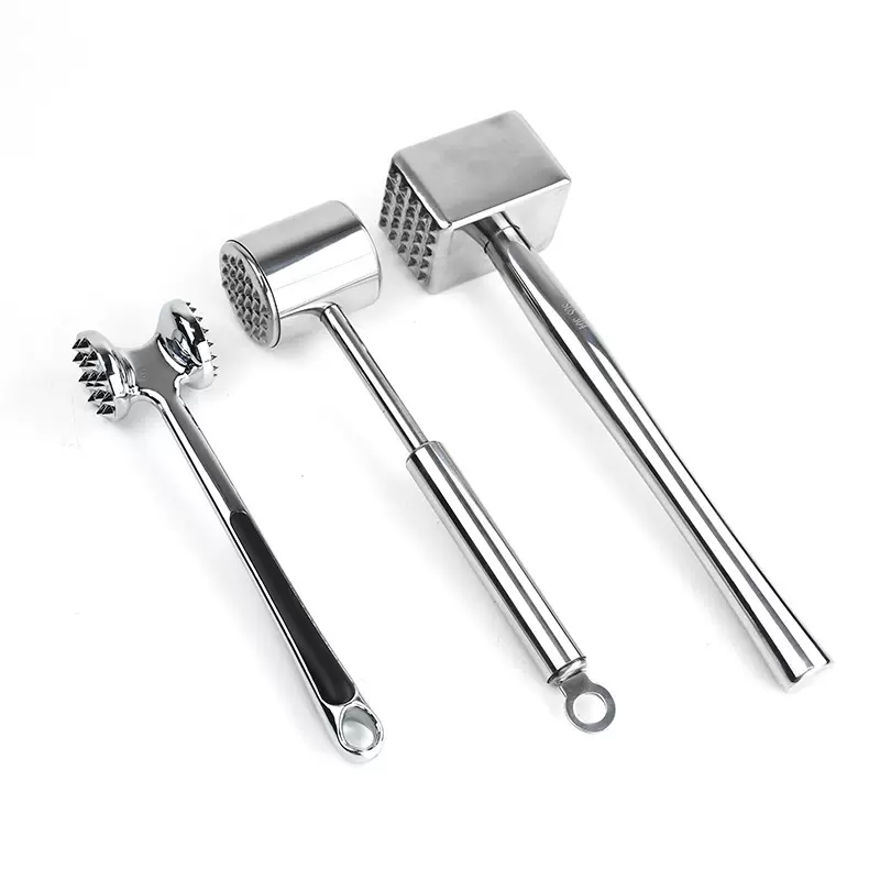 304牛排敲肉锤合金家用厨房松肉锤加厚不锈钢断筋嫩肉针工具手工