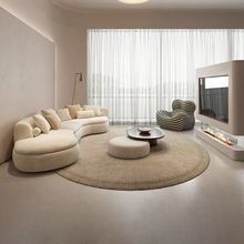 客厅欧式法式沙发美容院不规则时尚网红沙发北欧家用高级弧形沙发