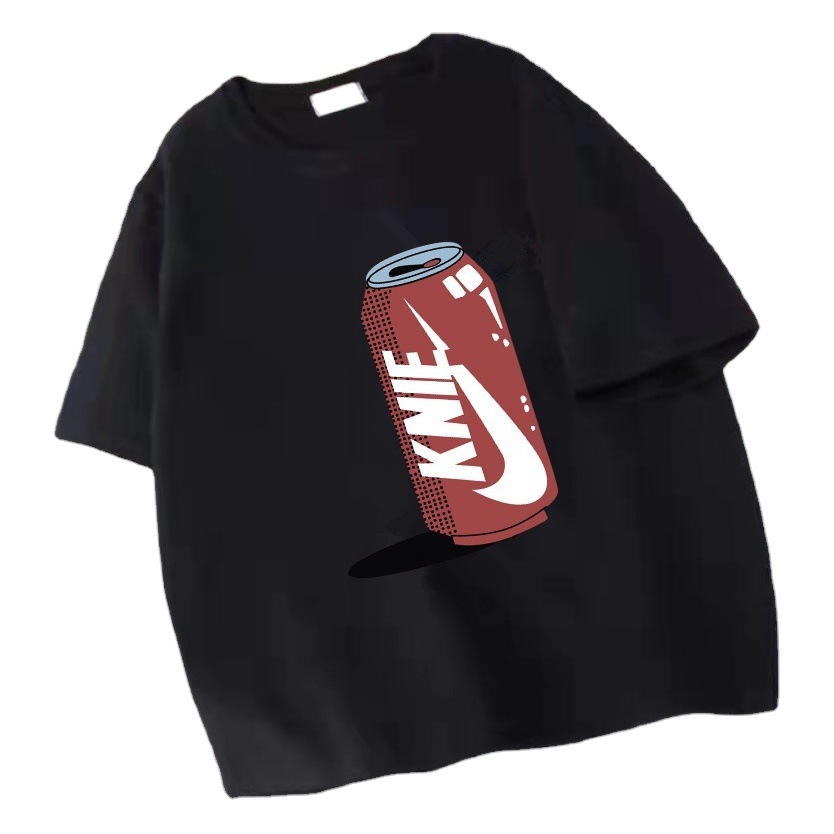 Camiseta de algodón 2022 nueva marca de moda 200G hombres sueltos más tamaño cuello redondo impreso deportes bottoming top