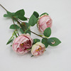 Simulation Aos rose single -piece 3 flowers 1 stamen feel rose peony flower wedding simulation flower fake flower wholesale