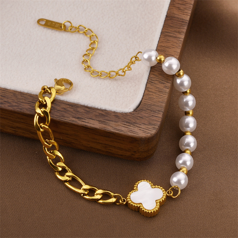 Joyas transfronterizas europeas y americanas Pulsera de acero de titanio de todo fósforo Versión coreana del temperamento bohemio Pulsera de acero de titanio que no se desvanece Joyería femenina