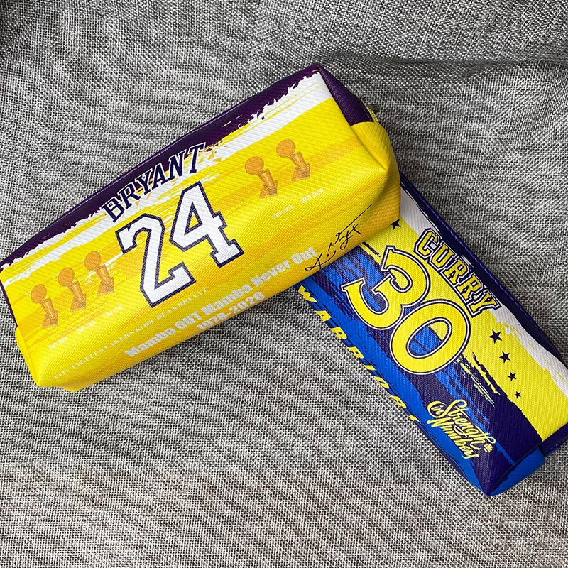 篮球NBA笔袋 大容量文具盒 湖人科比库里伦纳德乔丹学生笔袋耐脏