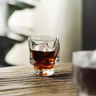 Chinese frosted transparent glass tea cup small tea cup kung fu tea set tea maker cold extraction coffee cup single Cup