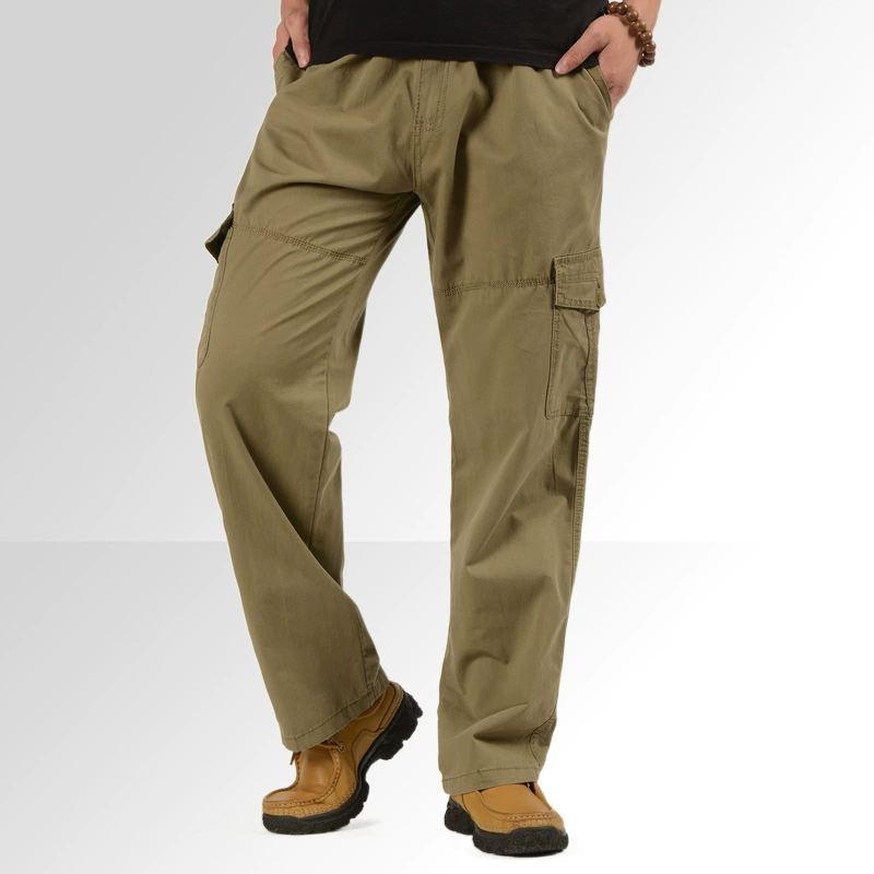 Warm cotton casual trousers, plus size