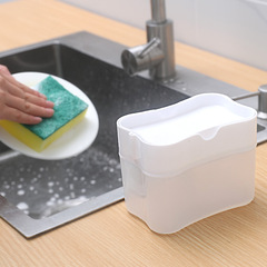 Scouring pad, dishwashing brush, soap liquid box, kitchen brush, cleaning liquid box, automatic liquid adder, push-type automatic liquid dispensing box