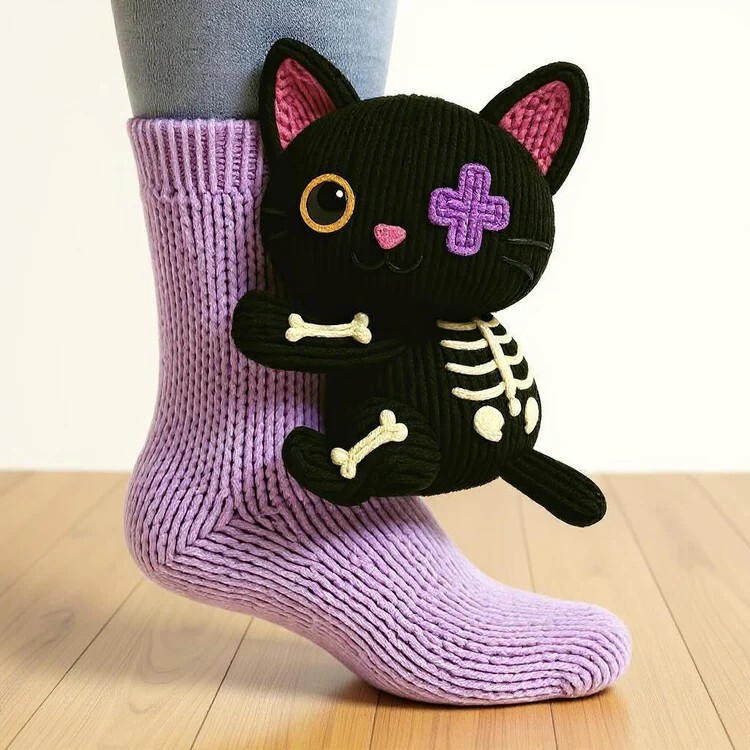 跨境新品动物袜圣诞针织地板袜保暖袜Knit Crocodile Socks|undefined