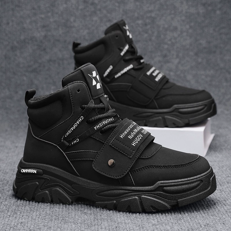 Высокие ботинки (Martens) мужские, массивная рифлёная подошва, с мягким воротником, 39–44