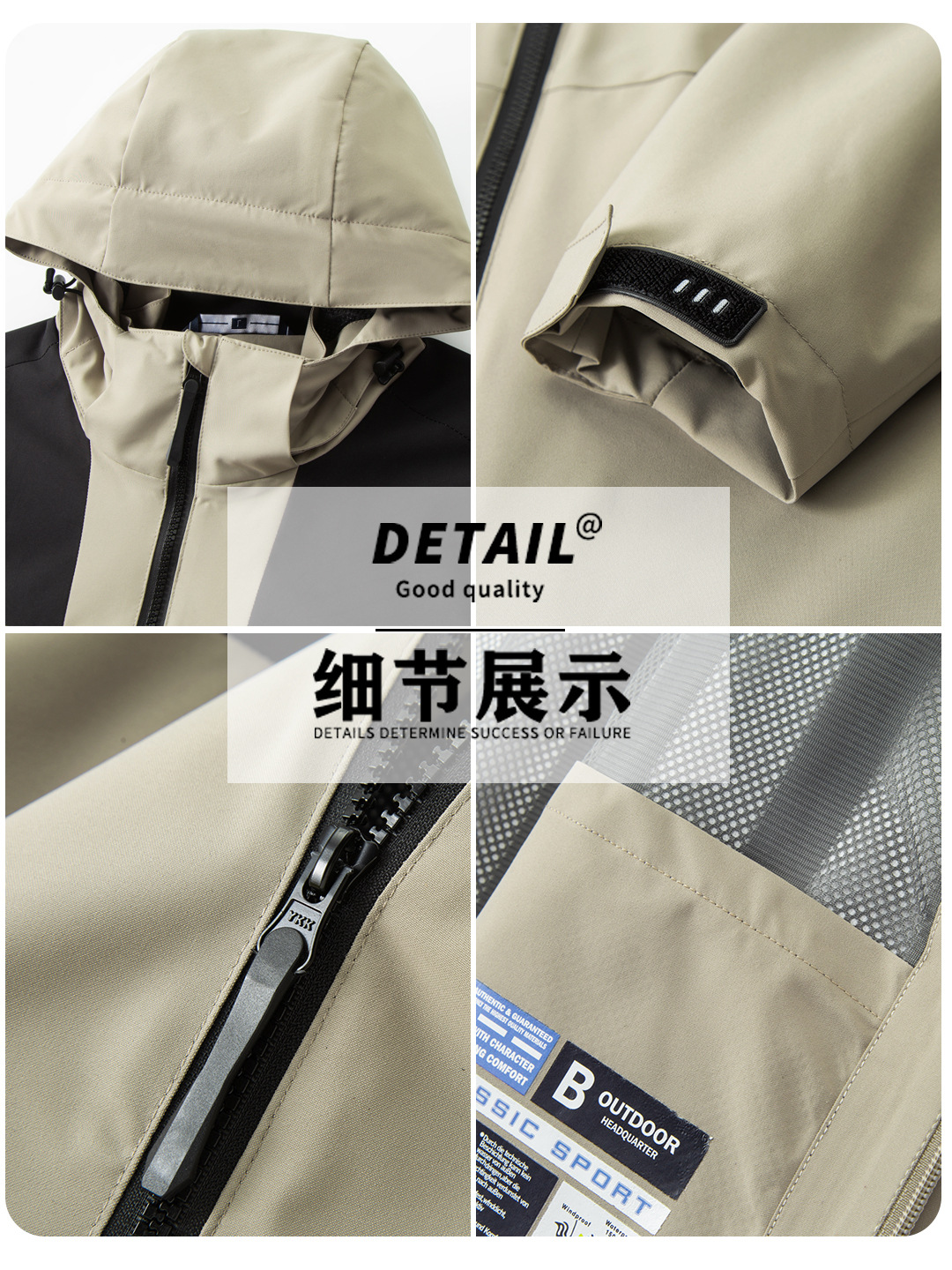 Personalizada ropa de asalto de una sola capa de otoño y invierno engrosado dos piezas conjunto de ropa de trabajo estampado bordado pintado herramientas impermeables a prueba de viento