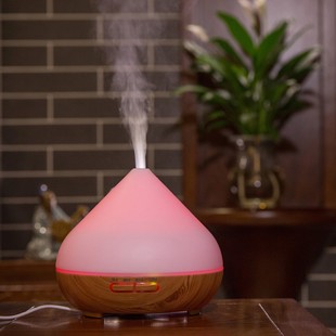 550ml wood grain aroma diffuser volcano humidifier colorful fragrance diffuser remote control flavoring Machine pointed onion head
