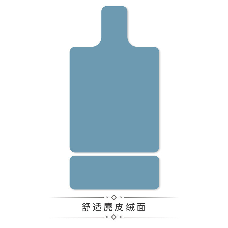 跨境麂皮绒纯色普拉提核心床垫麂皮绒印花橡胶健身防滑吸汗专用垫|undefined