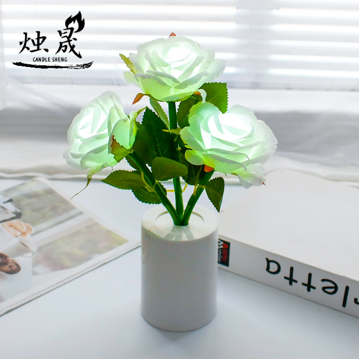 Симулятор букет светодиодный креативный ночник DIY маленькая настольная лампа спальная прикроватная лампа чувство атмосферы лампа декоративные столешницы