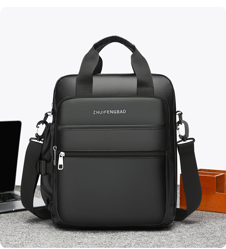 The new 2024 high-end briefcase, large-capacity casual sports single-shoulder bag, simple men's style, water-resistant crossbody undefined