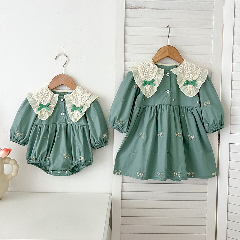 Girls' dress Spring and Autumn New Pure Cotton Long-Sleeved Baby's Fat-Wrap Clothes Baby Girls' Climbing Dress Children's Skirt