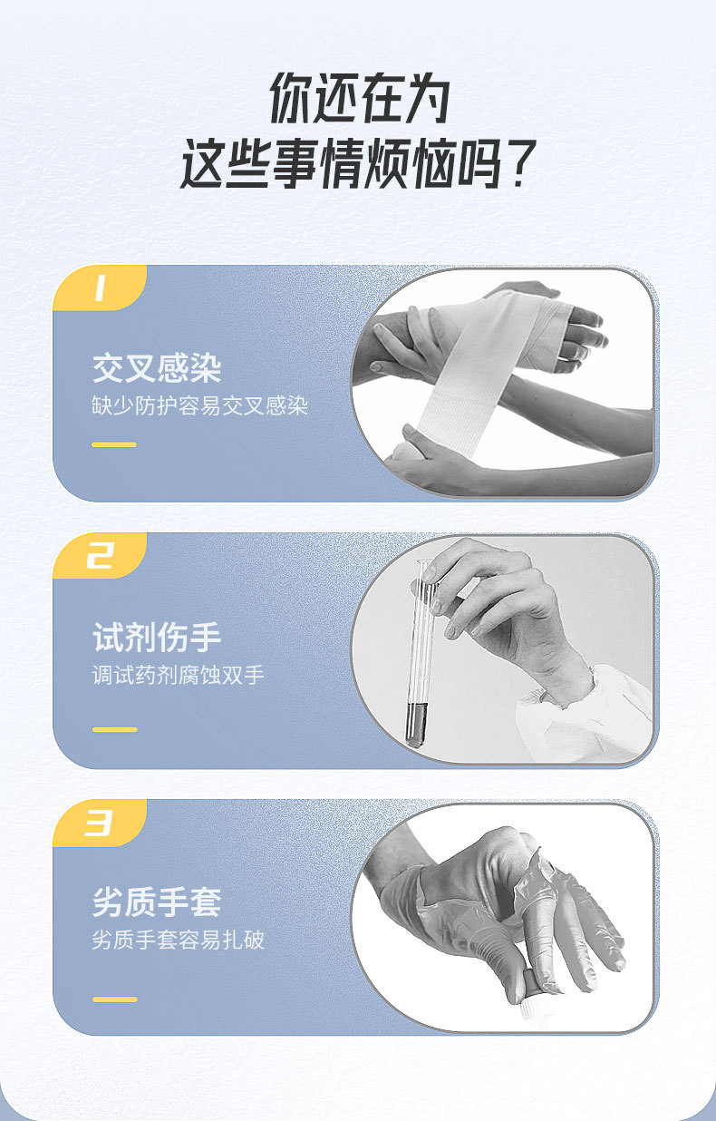 医用乳胶检查手套 独立灭菌装