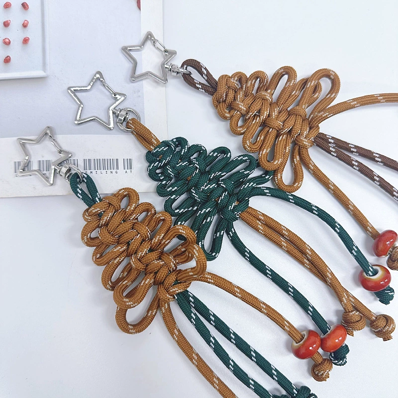 Knitted handmade bag, pendant, Christmas handle, mobile phone, keychain, for import, Birthday gift