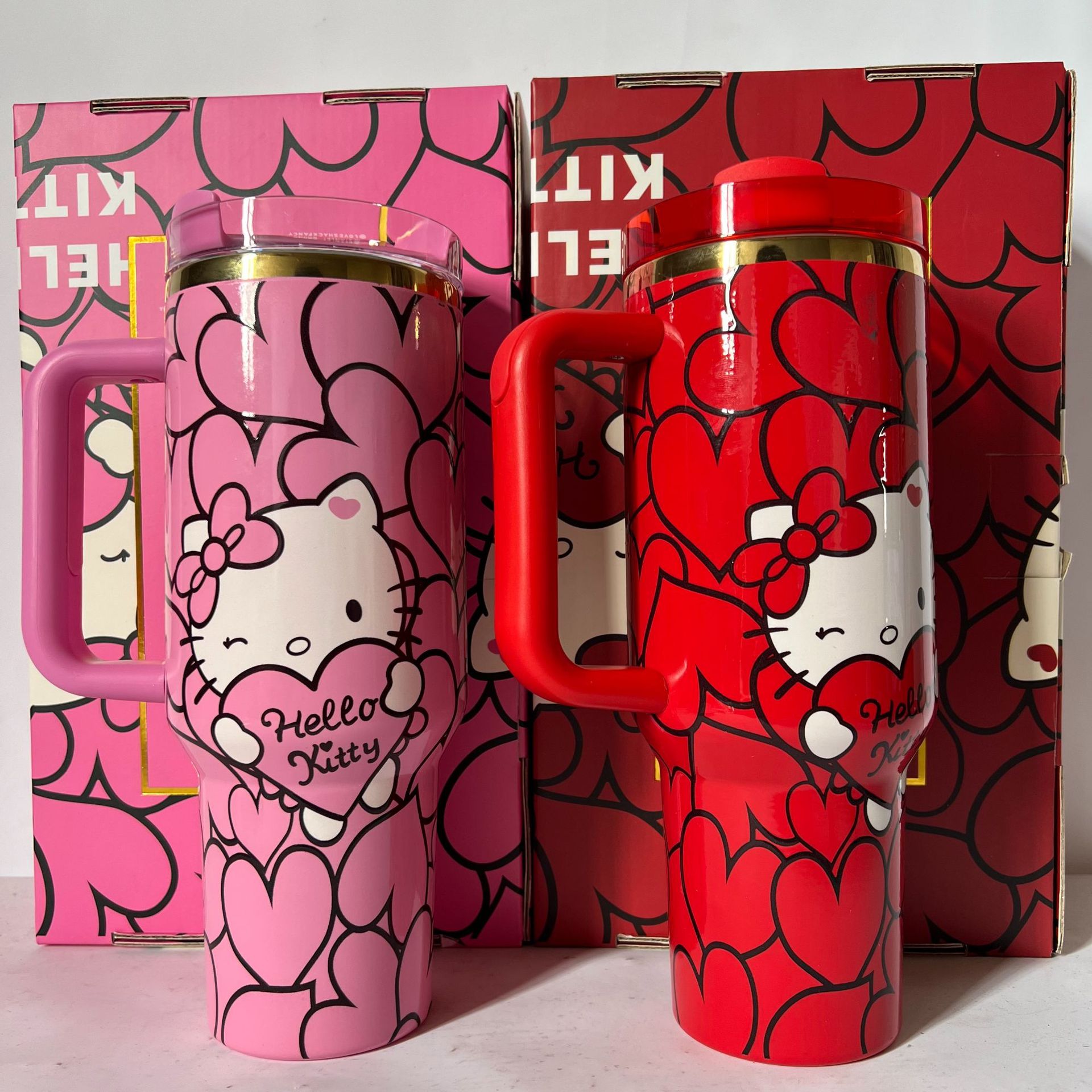 新品汽车杯圣诞节三丽鸥HelloKitty美乐蒂库洛米40oz冰霸杯保温杯
