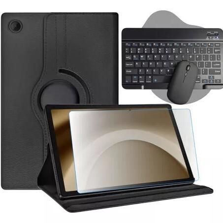 Litchi Pattern Rotating Protective Case for Samsung A9 Plus11 Inch Tablet Bluetooth Keyboard Mouse Leather Case