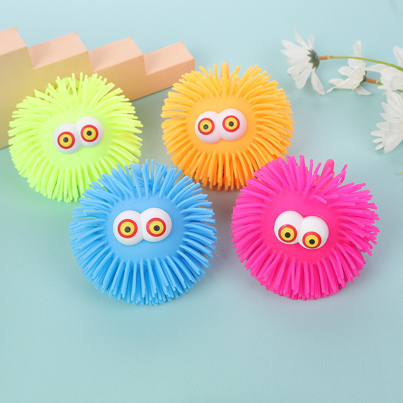 luminescent decompression protruding eye dense hair ball